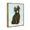 Stupell Industries Bear Seasonal Holly Snow Scene Framed Floater Canvas Wall Art